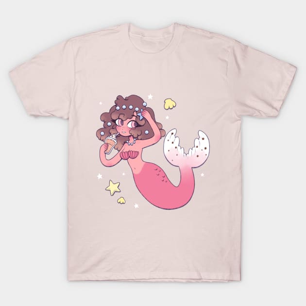 Coffee Mermaid T-Shirt by Trsgatos